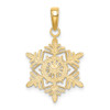 Lex & Lu 14k Yellow Gold Snowflake Pendant LAL78012 - 3 - Lex & Lu