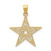 Lex & Lu 14k Yellow Gold Filigree Star Pendant - 4 - Lex & Lu