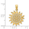 Lex & Lu 14k Yellow Gold Polished Filigree Sun Pendant - 4 - Lex & Lu