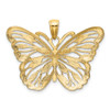 Lex & Lu 14k Yellow Gold & Rhodium Butterfly Pendant LAL78077 - 3 - Lex & Lu