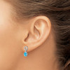 Lex & Lu Sterling Silver Blue Topaz Pear Twisted Post Earrings - 3 - Lex & Lu