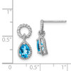 Lex & Lu Sterling Silver Blue Topaz Pear Twisted Post Earrings - 4 - Lex & Lu