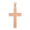 Lex & Lu 14k Rose Gold Cross Pendant LAL78183 - Lex & Lu