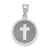 Lex & Lu 14k White Gold Reversible Cross & 1st Holy Communion Charm - Lex & Lu
