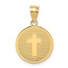 Lex & Lu 14k Yellow Gold Reversible Cross & GOD BLESS Charm - Lex & Lu