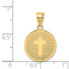 Lex & Lu 14k Yellow Gold Reversible Cross & GOD BLESS Charm - 4 - Lex & Lu