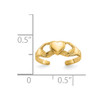 Lex & Lu 14k Yellow Gold Polished Claddagh Toe Ring - 3 - Lex & Lu