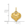 Lex & Lu 14k Yellow Gold Textured Puff Heart Pendant LAL78265 - 4 - Lex & Lu