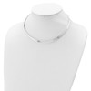 Lex & Lu Sterling Silver Polished 4mm NecklaceCollar 14'' - 4 - Lex & Lu