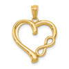 Lex & Lu 14k Yellow Gold Polished Infinity Heart Pendant - Lex & Lu