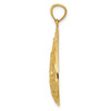 Lex & Lu 14k Yellow Gold Polished & Textured Filigree Teardrop Pendant - 2 - Lex & Lu