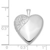 Lex & Lu Sterling Silver 20mm Polished Swirl Heart Locket - 4 - Lex & Lu