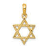 Lex & Lu 14k Yellow Gold Star of David Pendant LAL78438 - Lex & Lu