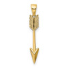 Lex & Lu 14k Yellow Gold Polished Arrow Pendant - 3 - Lex & Lu