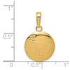 Lex & Lu 14k Yellow Gold Polished Baseball Closed Back Pendant - 4 - Lex & Lu