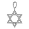 Lex & Lu 14k White Gold Star of David Pendant LAL78546 - 4 - Lex & Lu