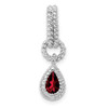 Lex & Lu Sterling Garnet Pear Twisted Pendant - 4 - Lex & Lu