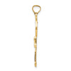 Lex & Lu 14k Yellow Gold & Rhodium w/Rhodium Cross Key Pendant - 2 - Lex & Lu