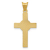 Lex & Lu 14k Yellow Gold & Rhodium Iona Crucifix Cross Pendant LAL78642 - 4 - Lex & Lu
