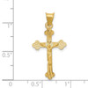 Lex & Lu 14k Yellow Gold Polished Satin and D/C Crucifix Pendant LAL78653 - 3 - Lex & Lu