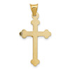 Lex & Lu 14k Yellow Gold Polished Satin and D/C Crucifix Pendant LAL78653 - 4 - Lex & Lu