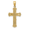 Lex & Lu 14k Yellow Gold & Textured Crucifix w/Jesus on Engraved Cross Pendant - 4 - Lex & Lu