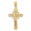 Lex & Lu 14k Two-tone Gold Small Passion Crucifix Pendant - 4 - Lex & Lu