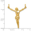 Lex & Lu 14k Yellow Gold Polished Corpus Pendant - 3 - Lex & Lu