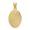 Lex & Lu 14k Yellow Gold & Rhodium Polished & D/C CORPUS Oval Pendant LAL78715 - 4 - Lex & Lu