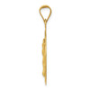 Lex & Lu 14k Yellow Gold Polished & D/C CORPUS Circle Pendant LAL78717 - 2 - Lex & Lu
