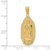 Lex & Lu 14k Yellow Gold Polished Guadalupe Oval Disc Engraved Pendant - 4 - Lex & Lu