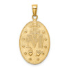 Lex & Lu 14k Yellow Gold Satin and Polished Finish Miraculous Medal Pendant - 3 - Lex & Lu