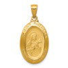 Lex & Lu 14k Yellow Gold Saint Theresa Oval Medal Pendant - Lex & Lu
