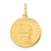 Lex & Lu 14k Yellow Gold Polished and Satin Papa Francesco Medal Pendant - Lex & Lu