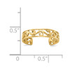 Lex & Lu 14k Yellow Gold Polished and D/C Toe Ring LAL78818 - 3 - Lex & Lu