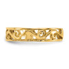Lex & Lu 14k Yellow Gold Polished and D/C Toe Ring LAL78818 - 4 - Lex & Lu