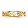 Lex & Lu 14k Yellow Gold Polished and D/C Toe Ring LAL78818 - 5 - Lex & Lu