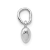 Lex & Lu 14k White Gold Solid Polished Plain Puffed Heart Charm - 2 - Lex & Lu