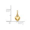 Lex & Lu 14k Yellow Gold Solid Polished Plain Puffed Heart Charm - 3 - Lex & Lu