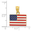 Lex & Lu 14k Yellow Gold Enameled United States Flag Pendant - 4 - Lex & Lu