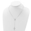 Lex & Lu Sterling Silver Polished Crucifix Rosary 18'' - 5 - Lex & Lu