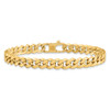 Lex & Lu 14k Yellow Gold 7.0mm Beveled Curb Bracelet - 3 - Lex & Lu