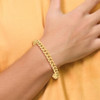 Lex & Lu 14k Yellow Gold 7.0mm Beveled Curb Bracelet - 5 - Lex & Lu