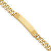 Lex & Lu 14k Yellow Gold Hand-polished Traditional Link ID Bracelet LAL78977 - Lex & Lu