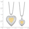 Lex & Lu Sterling Silver Gold-plated Heart Locket & Pendant Set - 5 - Lex & Lu