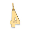 Lex & Lu 14k Yellow Gold Medium Polished Number 4 Charm - 3 - Lex & Lu