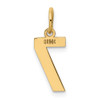 Lex & Lu 14k Yellow Gold Small Polished Number 7 Charm - 3 - Lex & Lu