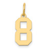 Lex & Lu 14k Yellow Gold Small Polished Number 8 Charm - Lex & Lu