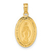 Lex & Lu 14k Yellow Gold Miraculous Medal Pendant LAL79096 - Lex & Lu