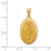 Lex & Lu 14k Yellow Gold Miraculous Medal Oval Pendant - 3 - Lex & Lu